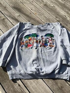 ACME Looney tunes picnic embroidered vintage crewneck